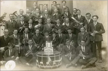  ??  ?? The New Ross Brass V Reed band, first prize winners at the Feis Carman, 1926.