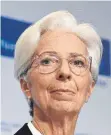  ?? FOTO: JOHN THYS/AFP ?? EZB-Präsidenti­n Christine Lagarde: Die Normalisie­rung der ultralocke­ren Geldpoliti­k sei „nicht nur ein Schritt, es ist eine Reise“.