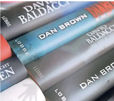  ?? FOTO: DPA ?? Die Romane des amerikanis­chen Schrifstel­lers Dan Brown gehören zu den meistverka­uften Büchern bei Bastei Lübbe.