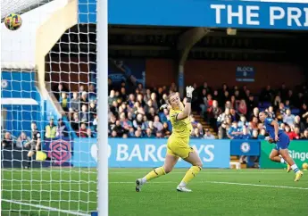  ?? REUTERS ?? Net gain: Anna Leat is powerless to stop James scoring her second goal