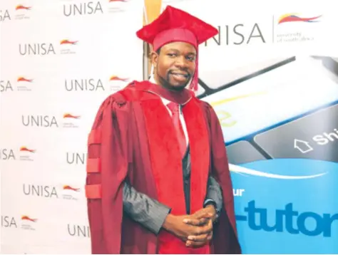  ??  ?? A MEMORABLE WEEKEND . . . Prophet Walter Magaya was awarded an honorary doctorate degree in theology by the University of South Africa on Saturday, at a ceremony attended by members of the Swazi royal family, before he celebrated his team Yadah Stars’...