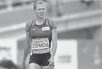  ?? GEERT VANDEN WIJNGAERT, AP ?? Russian whistleblo­wer Yulia Stepanova can’t take part in Rio because of a previous doping ban.