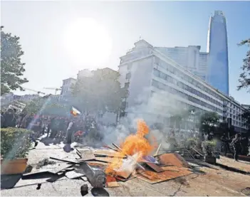  ?? FOTO: AGENCIAUNO ?? Los disturbios comenzaron el 18 de octubre.