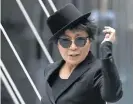  ??  ?? Yoko Ono. Vital y aún provocativ­a.