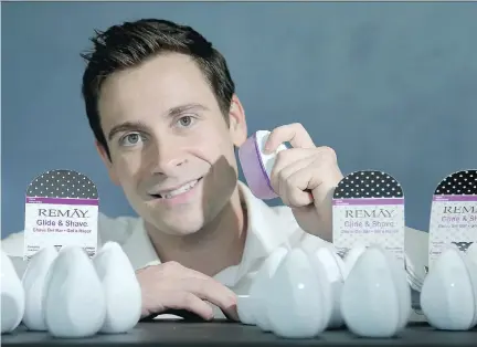  ?? JULIE OLIVER/OTTAWA CITIZEN ?? Nick May is the local entreprene­ur behind the Remay Glide & Shave gel bar, a product now available in over 700 stores.