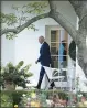  ?? TOM BRENNER THE NEW YORK TIMES ?? President Joe Biden walks from the Oval Office to the South Lawn at the White House last week.