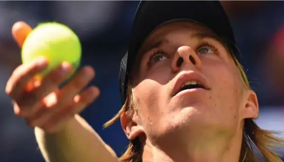  ?? TIMOTHY A. CLARY/AFP/GETTY IMAGES ?? Canadian teen Denis Shapovalov served up eight aces and nailed 36 winners in Friday’s third-round victory at the U.S. Open. He’ll play his fourth-round match on Sunday.