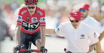  ?? FOTO: EFE ?? Bajo control. Froome variará sus planteamie­ntos en la última semana en función de lo que suceda en la crono de mañana en Logroño