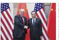  ?? (Photo MaxPPP) ?? Donald Trump et son homologue chinois Xi Jinping ont le sourire.