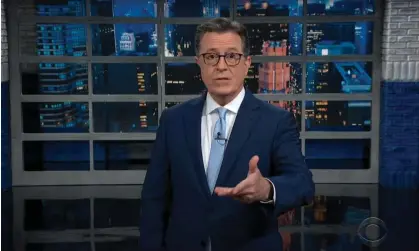  ?? Photograph: YouTube ?? Stephen Colbert: ‘Russia is a total millennial. They’re depressed, they’re spiraling into debt, and they love avocado toast, which in Russia … is potato.’