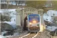  ?? Helen H. Richardson, Denver Post file ?? The Amtrak Ski Train exits the Moffat Tunnel, arriving at Winter Park in 2015.