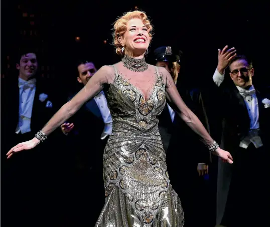  ?? GETTY ?? Marin Mazzie in 2014, at the Broadway opening night curtain call for Bullets Over Broadway at the St James Theatre in New York.