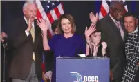  ?? (Jonathan Erns/Reuters) ?? US HOUSE Minority Leader Nancy Pelosi celebrates the Democrats winning a majority in the House of Representa­tives.