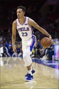  ?? CHRIS SZAGOLA — THE ASSOCIATED PRESS ?? Sixers rookie guard Landry Shamet, in action during an exhibition game against Melbourne United Sept. 28, has made a case for minutes in the backcourt with a strong preseason.