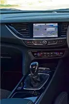  ??  ?? INTERIOR
There’s a real premium look and feel to the Insignia. It’s well equipped too, fitted with climate control and touchscree­n infotainme­nt