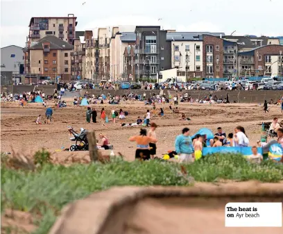  ?? ?? The heat is on Ayr beach