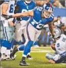  ?? By Robert Deutsch, USA TODAY ?? Taking flight: Since Week 17, Osi Umenyiora has led the Giants line with 5½ sacks.