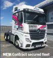  ??  ?? NEW Contract secured fleet