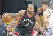  ?? Tony Dejak / Associated Press ?? P.J. Tucker, left, accepted a $32 million, four-year contract to play for Rockets coach Mike D’Antoni.