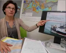  ?? (Photo Sébastien Botella) ?? Mireille Laigle, chargée de recherche au laboratoir­e Géoazur.