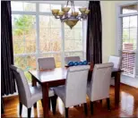  ??  ?? Large windows   ood the breakfast area with natural light. There is also a formal dining room.