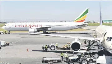  ??  ?? File photo shows an Ethiopian Boeing 737 aircraft as it leaves a hanger in Nairobi. — AFP photo