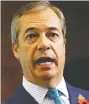  ??  ?? Nigel Farage