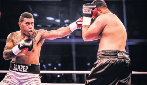  ??  ?? ■ Jone TK Volau on his way to victory against Burak Sahin in Germany