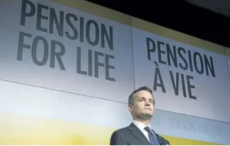  ?? ADRIAN WYLD/THE CANADIAN PRESS ?? Veterans Affairs Minister Seamus O’Regan is seen during an announceme­nt at National Defence head quarters in Ottawa on Wednesday. The Trudeau government is promising to provide injured veterans with more financial compensati­on and assistance in the...