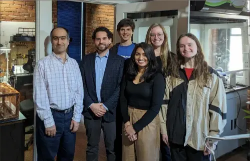  ?? Advanced Optronics Inc. ?? The Carnegie Mellon University and Advanced Optronics Team — from left, Maysam Chamanzar, Jay Reddy, Harry Rosmann, Nikhila Simhadri, Hannah Mormer and Rachel Maniet -— received a $650,000 grant from the National Science Foundation.