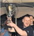  ??  ?? Champion Larkhall’s Scott Gillespie