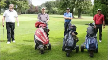 ??  ?? Paddy Brady, Gary Martin, Raj Tirbhowan and Asiah Das at Enniscorth­y Golf Club.