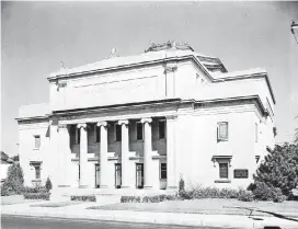  ?? [PHOTOS COURTESY OF THE OKLAHOMA HISTORICAL SOCIETY] ?? The First Church of Christ, Scientist, shown in this early day photo, was built between 1914 and 1918 and dedicated in 1920.