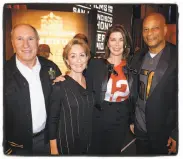  ??  ?? John and Marcia Goldman (left) and Karen and Ronnie Lott, who co-chaired a S.F. Symphony dinner.