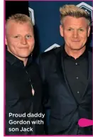  ??  ?? Proud daddy Gordon with son Jack
