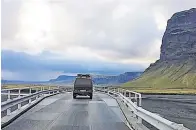  ??  ?? ONE LANE Bridge that tourists’ Land Cruiser plunged off