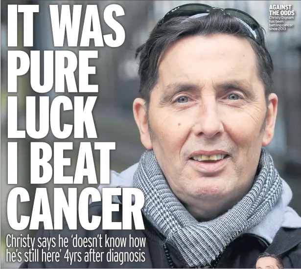  ??  ?? AGAINST THE ODDS Christy Dignam has been battling cancer since 2013