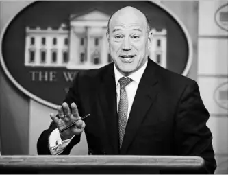 ?? MANUEL BALCE CENETA THE ASSOCIATED PRESS ?? Chief economic adviser Gary Cohn, has been a leading opponent to Trump's planned tariffs on imports of steel.