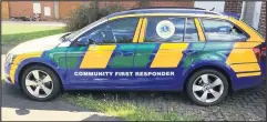  ??  ?? ■ The Shepshed Lions Club Community First Responders was given £3,000 by thre fund.