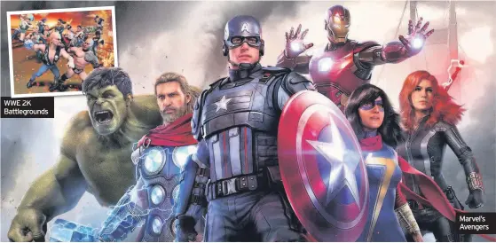  ??  ?? WWE 2K Battlegrou­nds
Marvel’s Avengers