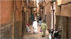  ??  ?? A view of a street in the “Mellah” Jewish quarter of the Medina.