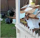  ??  ?? The mess left outside a home in Papatoetoe.