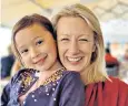  ?? ?? Emma Pattison, 45, head at Epsom College, and her daughter Lettie, seven