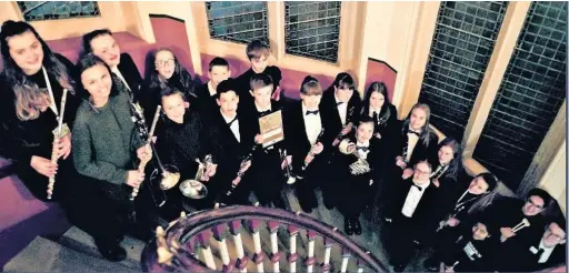  ??  ?? ●●Rochdale music services’ youth wind band won a gold award at the regional heat of the National Concert Band Festival.