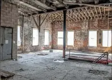  ?? Alexandra Wimley/Post-Gazette ?? The third floor will be the main indoor seating space in the former Hazelwood Brewing Co. building, which will house three breweries.