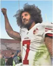  ?? ROBERT HANASHIRO, USA TODAY SPORTS ?? Colin Kaepernick, who played for the 49ers for six seasons, remains unsigned as training camps approach.