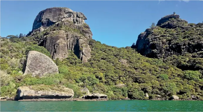  ?? KIM WEBBY ?? Whangaroa Harbour’s Duke’s Nose is the site of a popular walk.