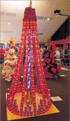  ?? Photo / Supplied ?? Coke Can Tree was the winner of Tree Awamutu. It was made by an anonymous person as a reminder to "enjoy life and bring awareness to suicide prevention”.