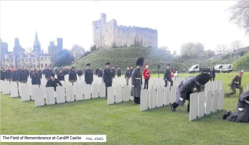  ?? PHIL JONES ?? The Field of Remembranc­e at Cardiff Castle