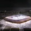  ??  ?? Il rendering del nuovo stadio della Fiorentina a Novoli che è stato presentato lo scorso venerdì in Comune